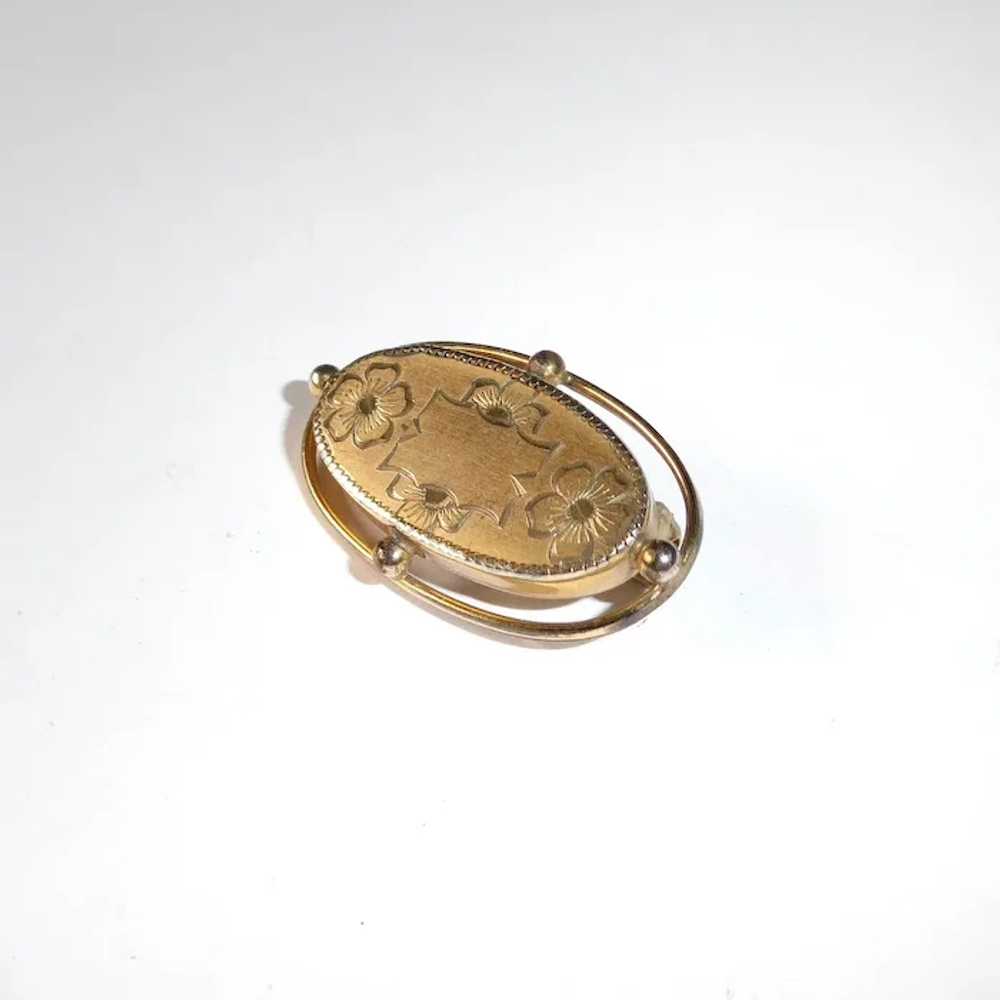 Creed Mid Century Gold Filled Pin w Cartouche - image 2