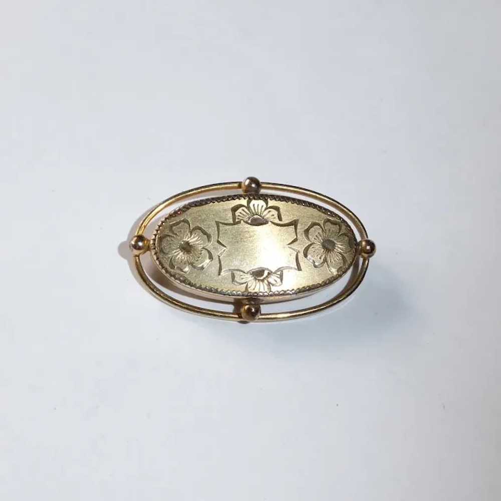 Creed Mid Century Gold Filled Pin w Cartouche - image 3