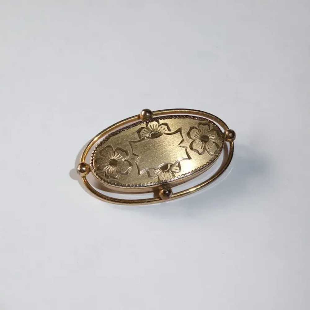 Creed Mid Century Gold Filled Pin w Cartouche - image 5
