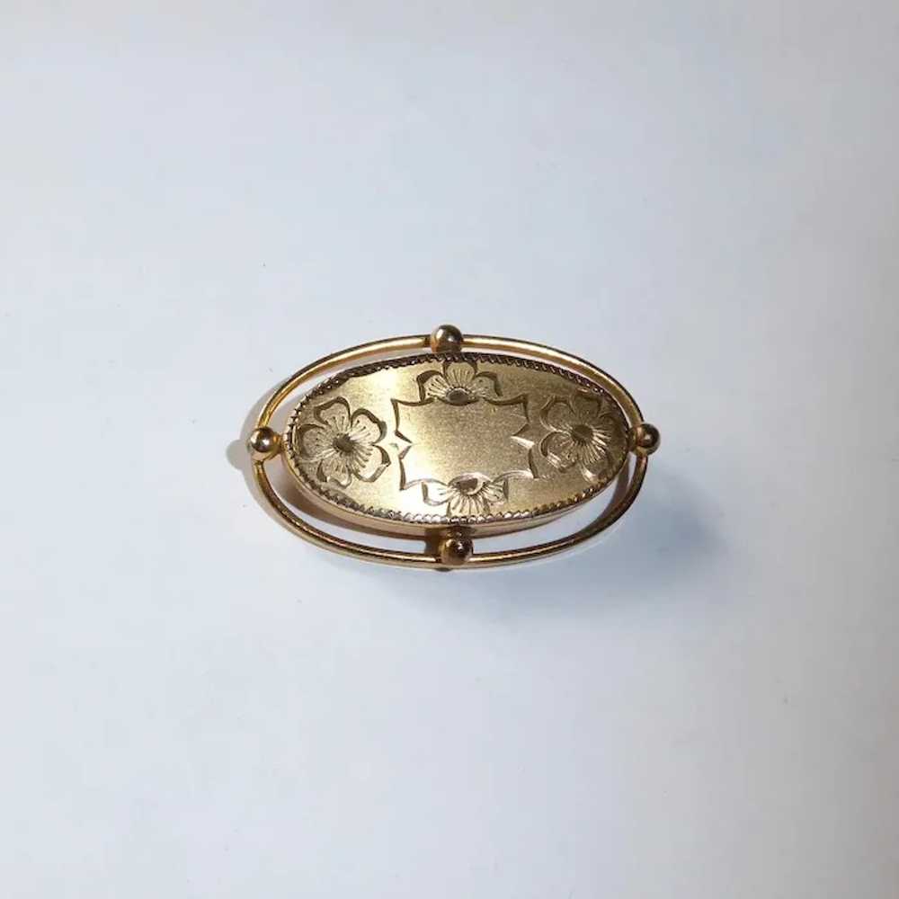 Creed Mid Century Gold Filled Pin w Cartouche - image 7