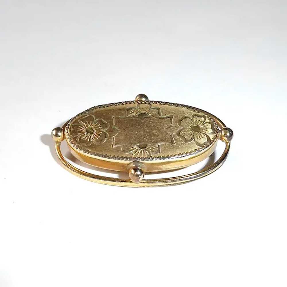Creed Mid Century Gold Filled Pin w Cartouche - image 9