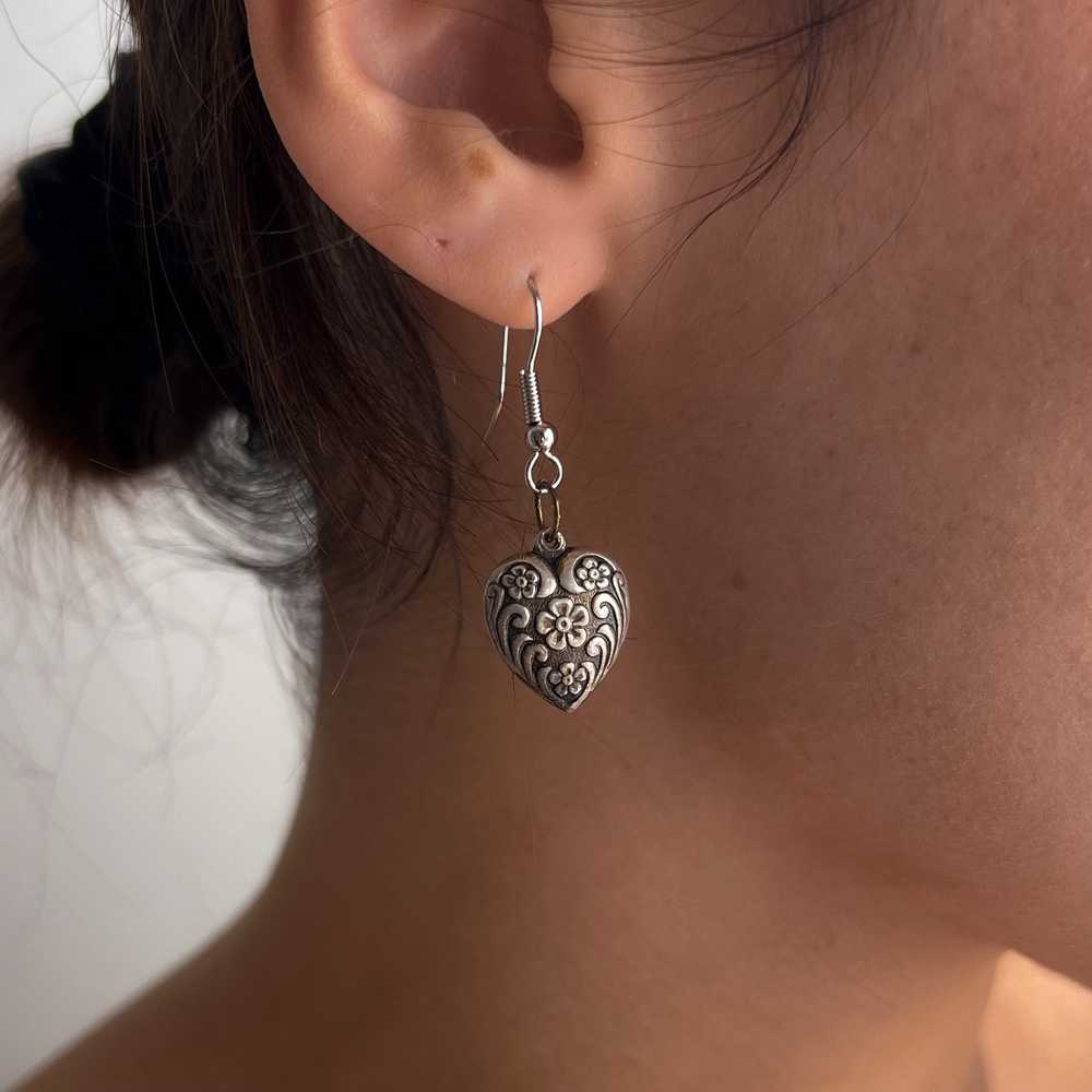 Heart Drop Earring - image 1