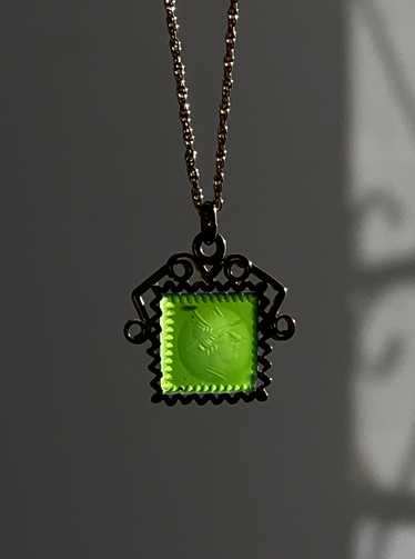 Green Intaglio Necklace