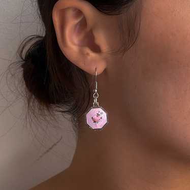 Pink Rosebud Earring - image 1
