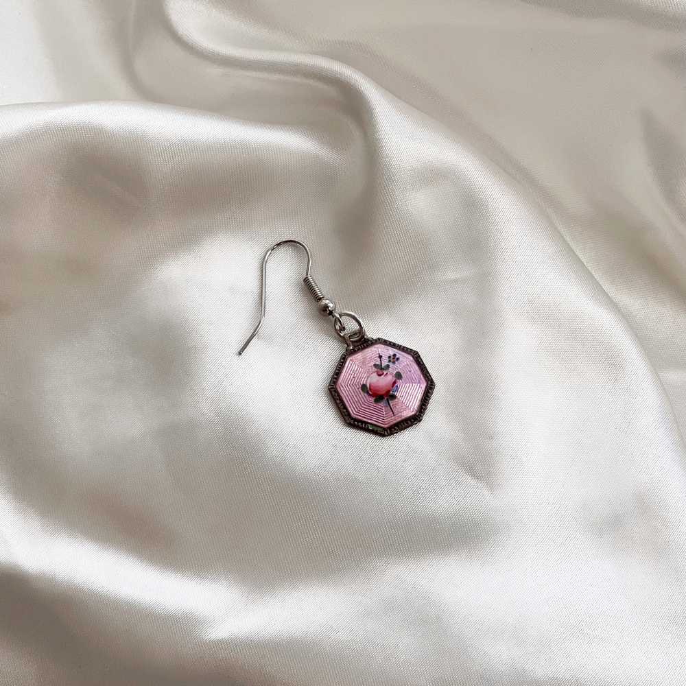 Pink Rosebud Earring - image 2
