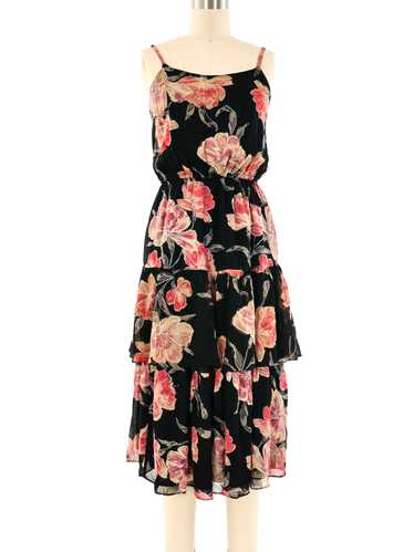 Radley Floral Chiffon Ruffle Dress