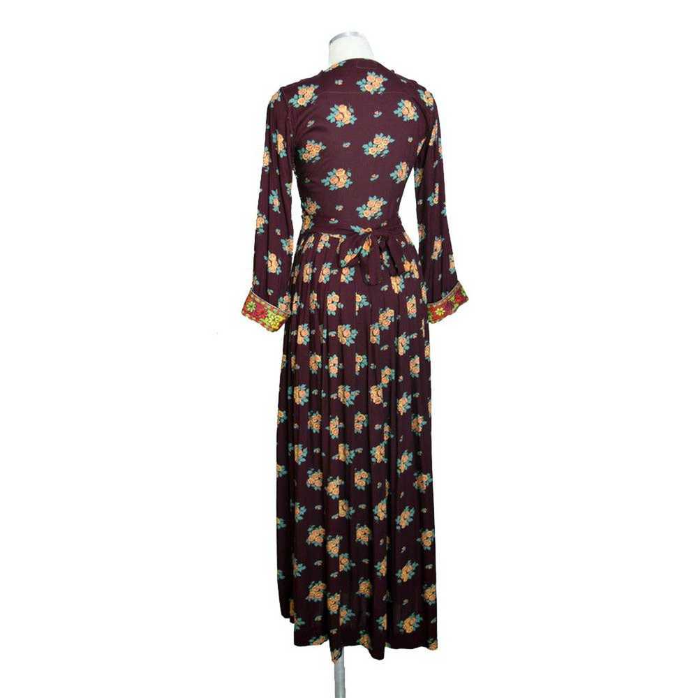 1970s Embroidered Maxi Dress - image 8