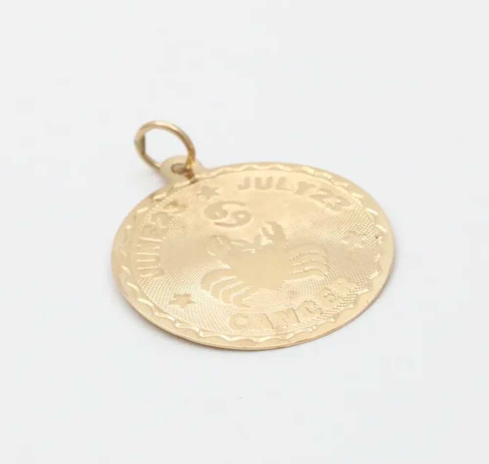 Vintage Horoscope Birth Month Cancer 14K Yellow G… - image 4