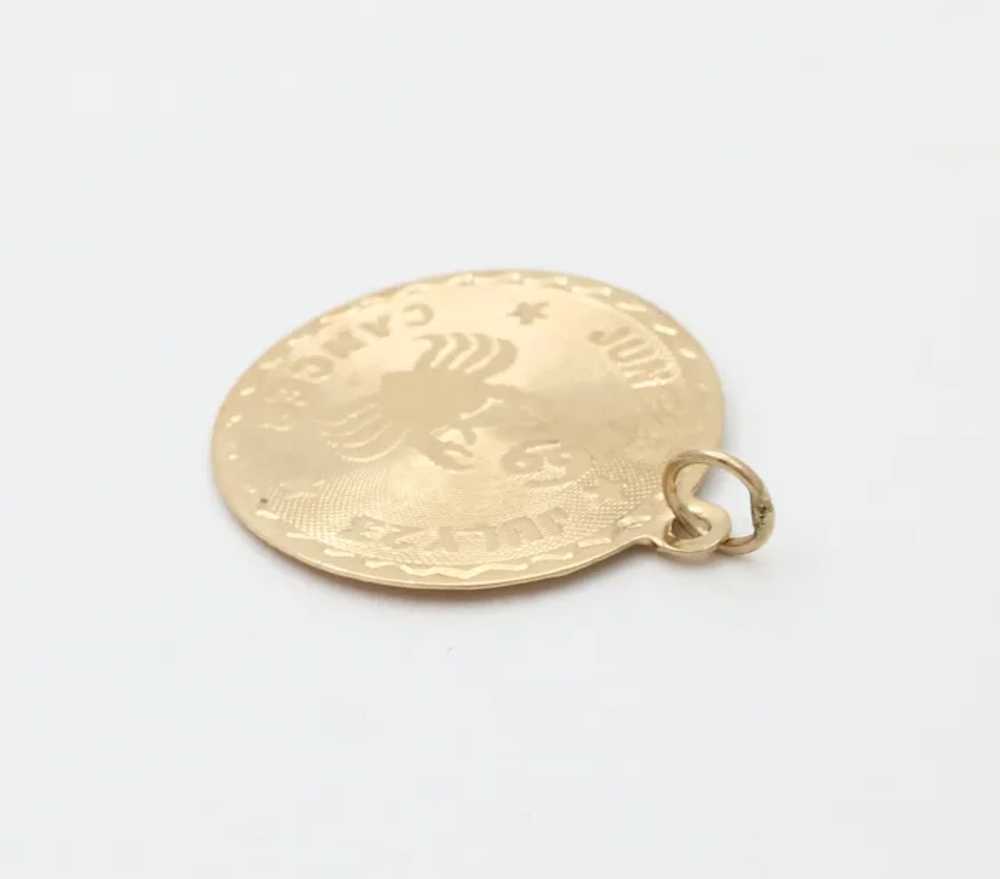 Vintage Horoscope Birth Month Cancer 14K Yellow G… - image 5