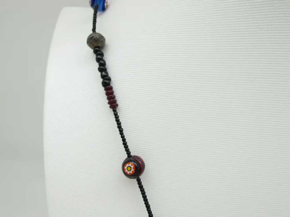 African Pendant With Trade Bead Necklace - image 3