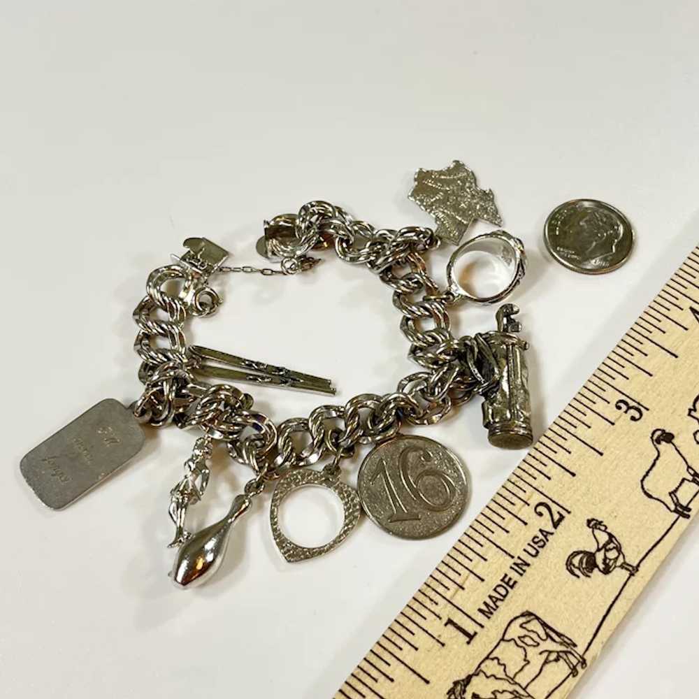 Vintage Sterling Silver Charm Bracelet - image 5