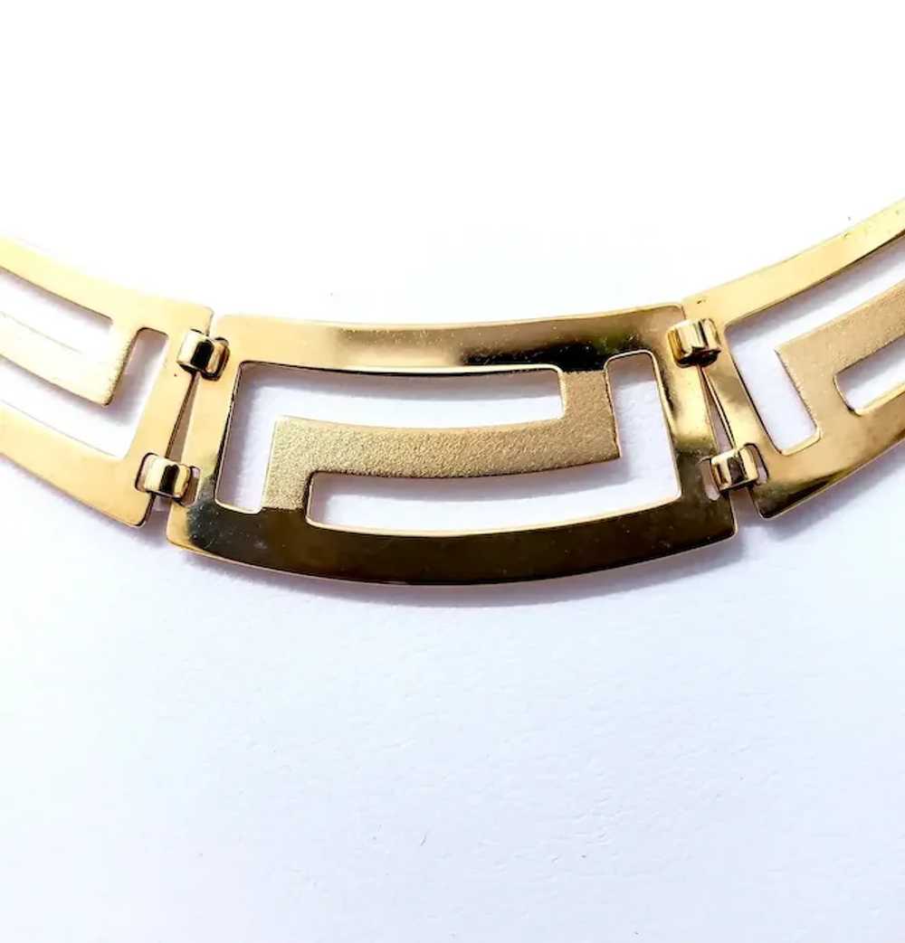 Vintage Greek Design with Satin Finish 14 Karat G… - image 2