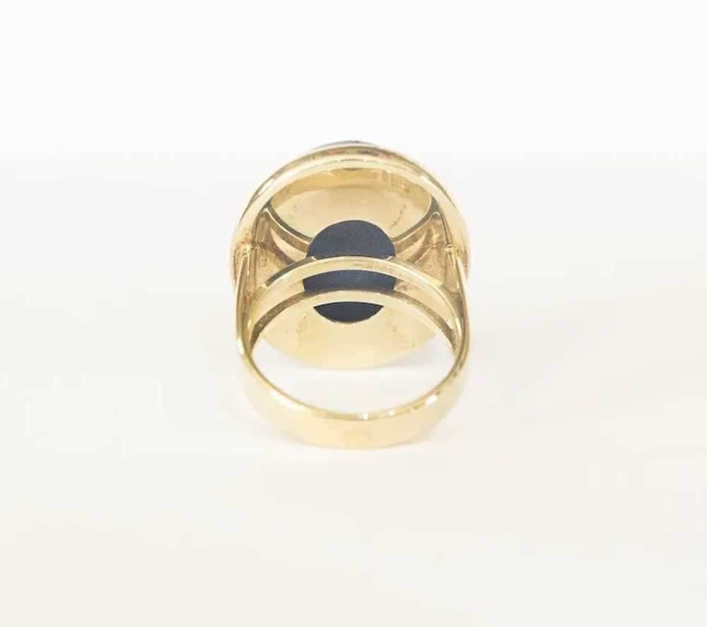 Custom made Lapis Lazuli 14kt Yellow Gold Ring. - image 2