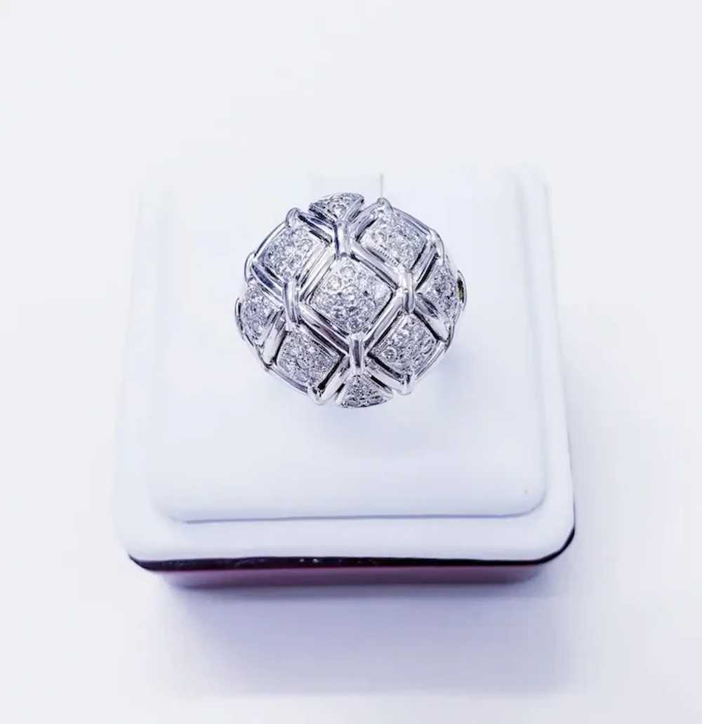 Vintage 1.50 Carat Diamonds 18 Karat White Gold D… - image 3