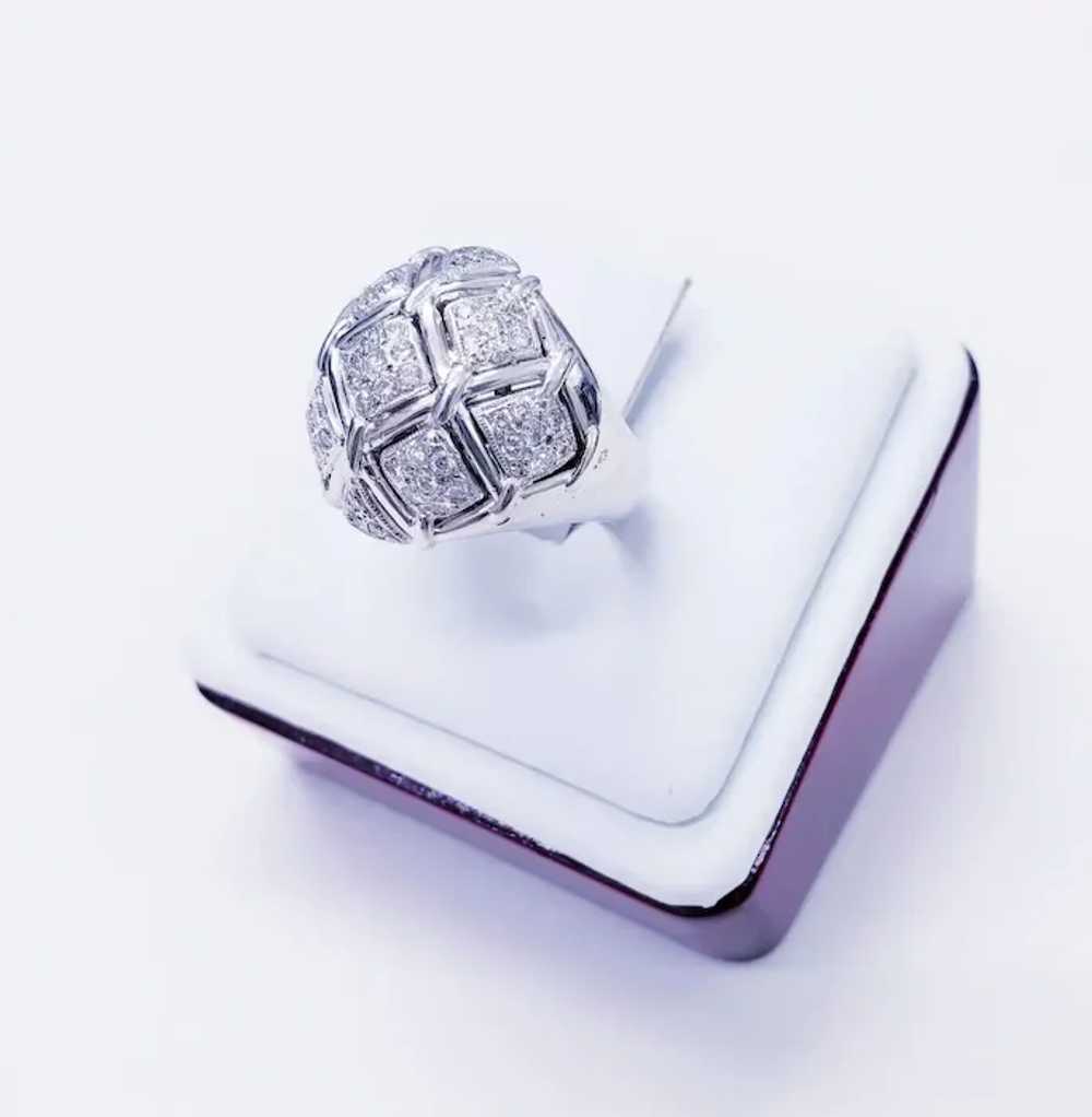 Vintage 1.50 Carat Diamonds 18 Karat White Gold D… - image 4