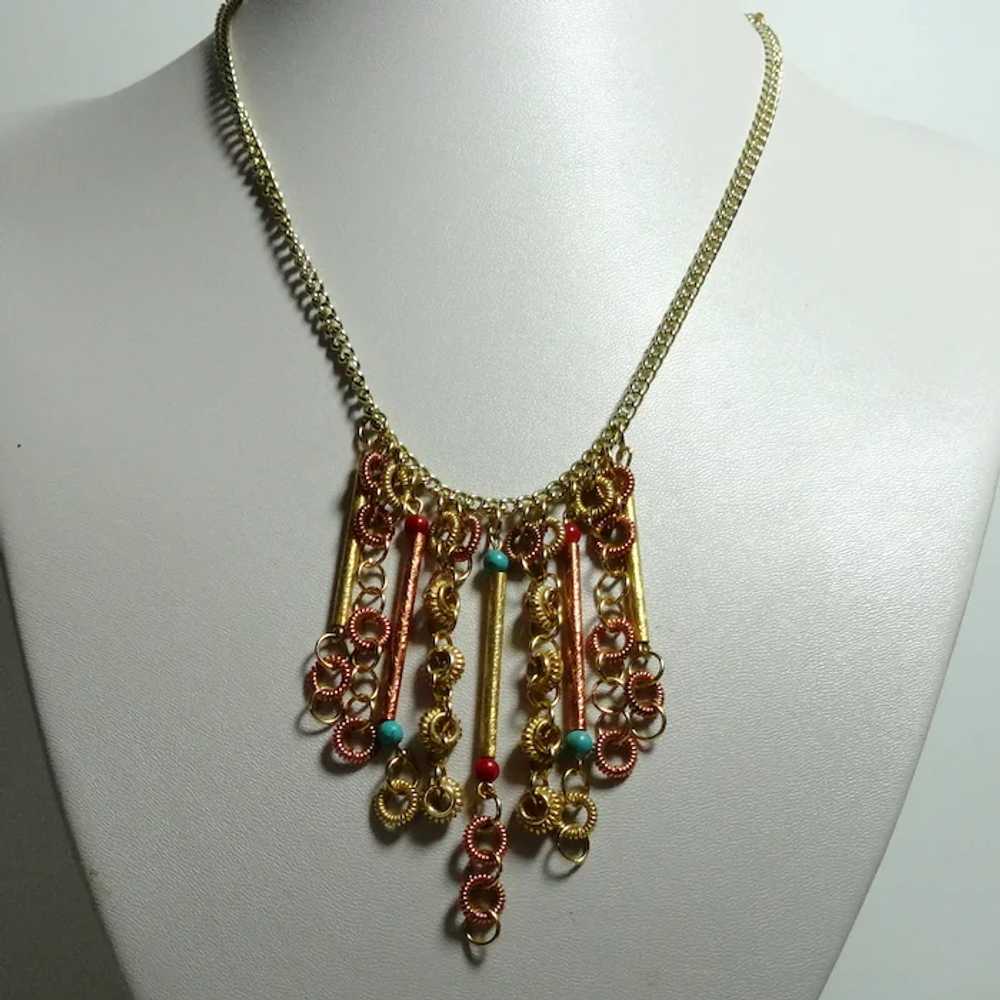 JFTS Rose Gold Plated & Yellow Gold Plated Fringe… - image 3