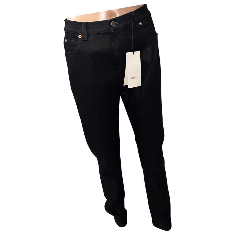 Gucci Leather slim pants - image 1