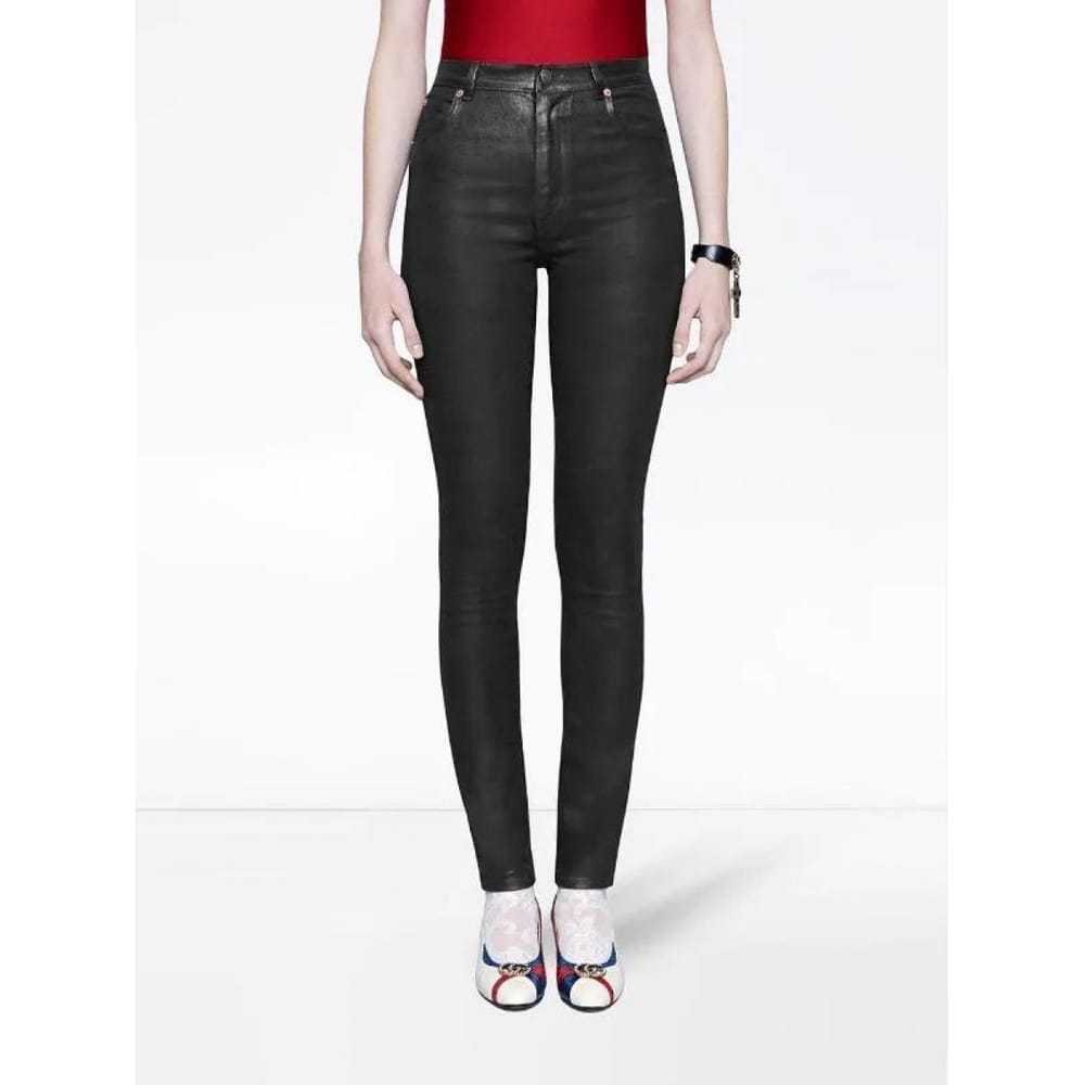 Gucci Leather slim pants - image 8