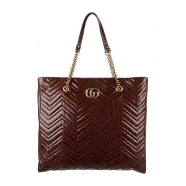 Gucci Gg Marmont Chain python tote