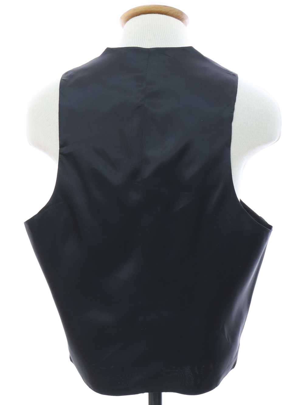 1990's Mens Dark Blue Pinstriped Suit Vest - image 3