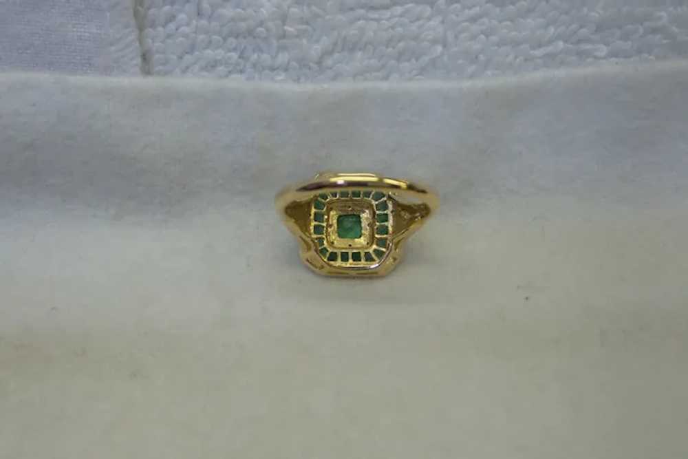 Classic Solid 14kt Natural Columbian Emeralds and… - image 7