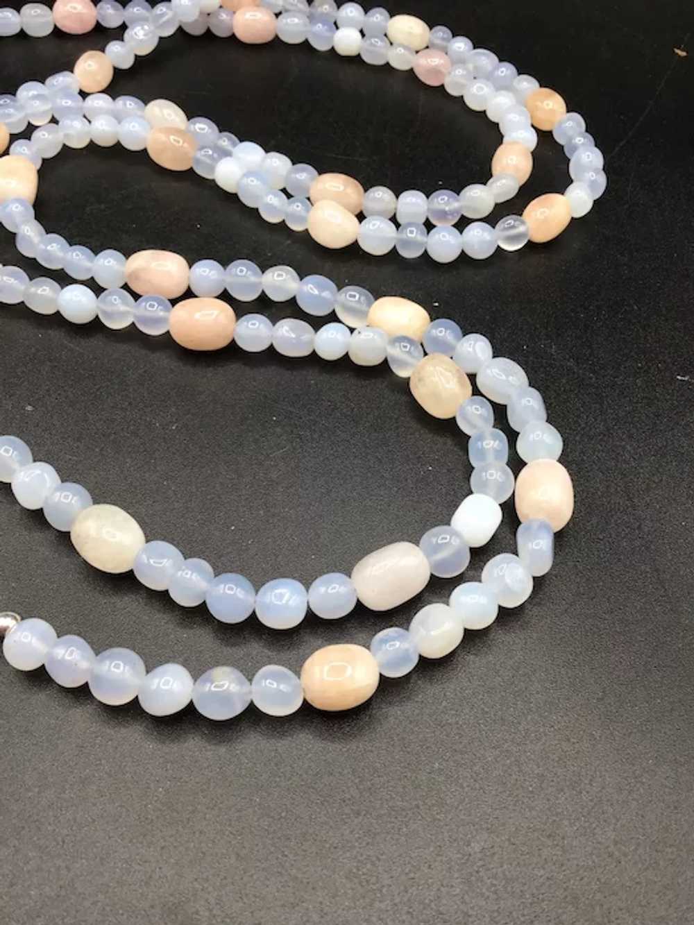 Jay King Beaded Strand Necklace Light Blue Semi P… - image 5