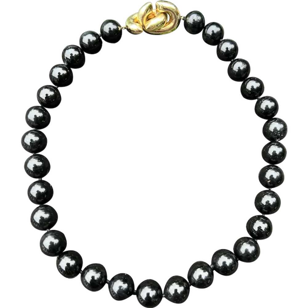 Angela Cummings Onyx Bead and Gold Necklace - image 1