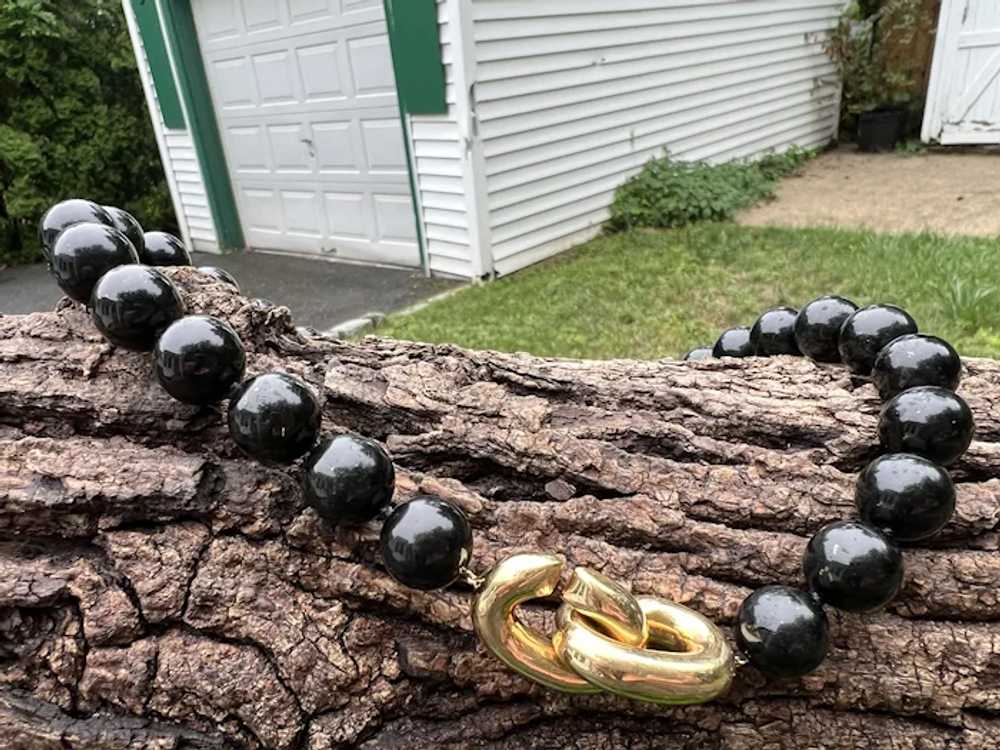 Angela Cummings Onyx Bead and Gold Necklace - image 8