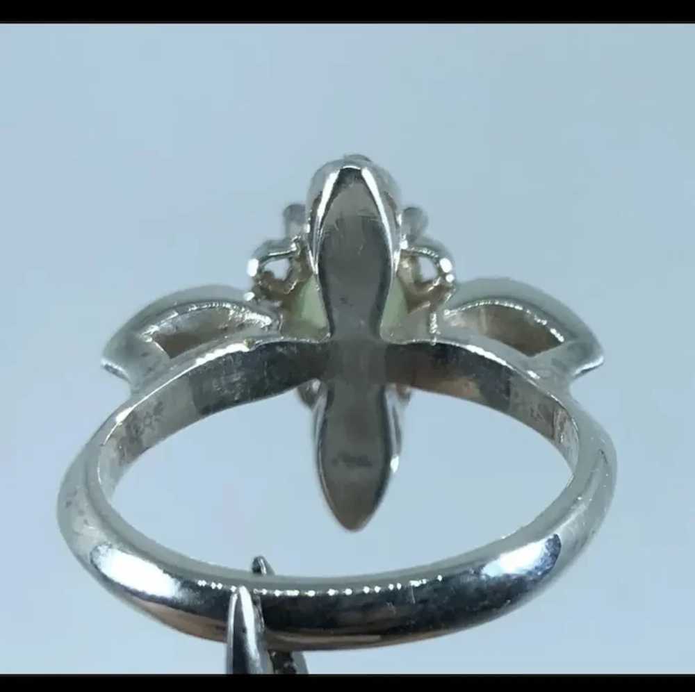 14k Peridot & Diamonds Ring, free resize - image 2