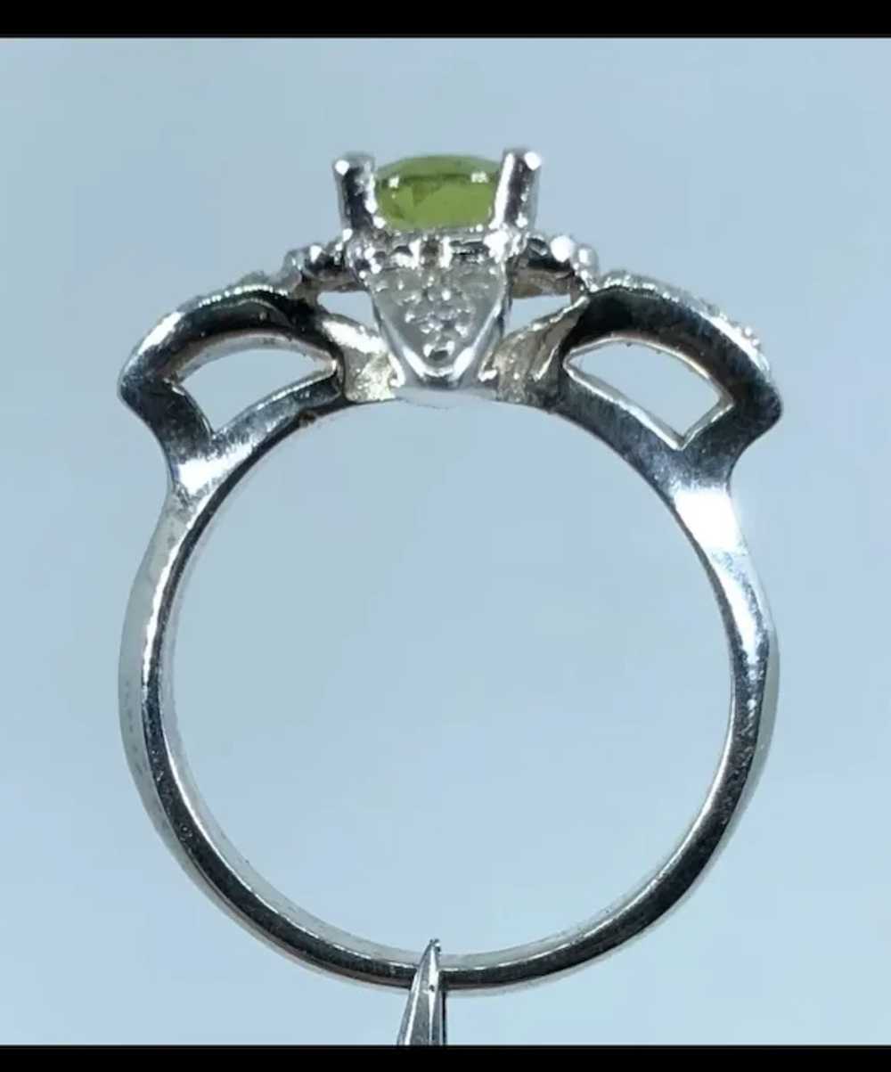 14k Peridot & Diamonds Ring, free resize - image 6