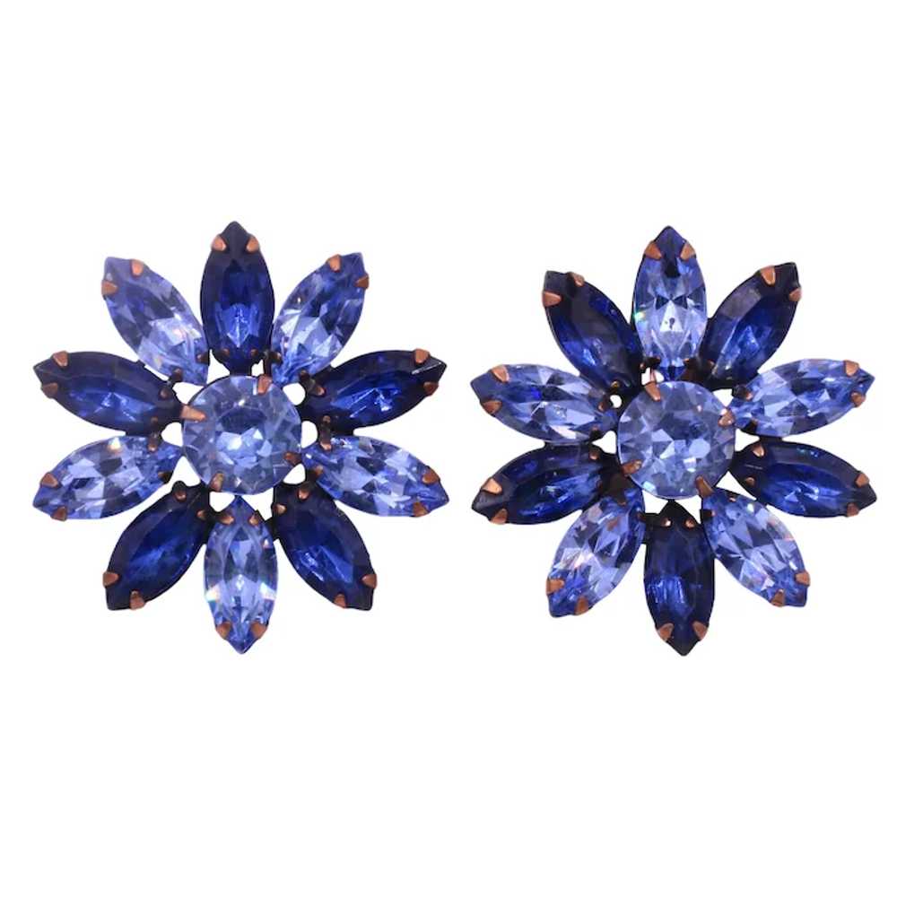 Necklace Flower Earrings Demi La Roco Sapphire Bl… - image 2
