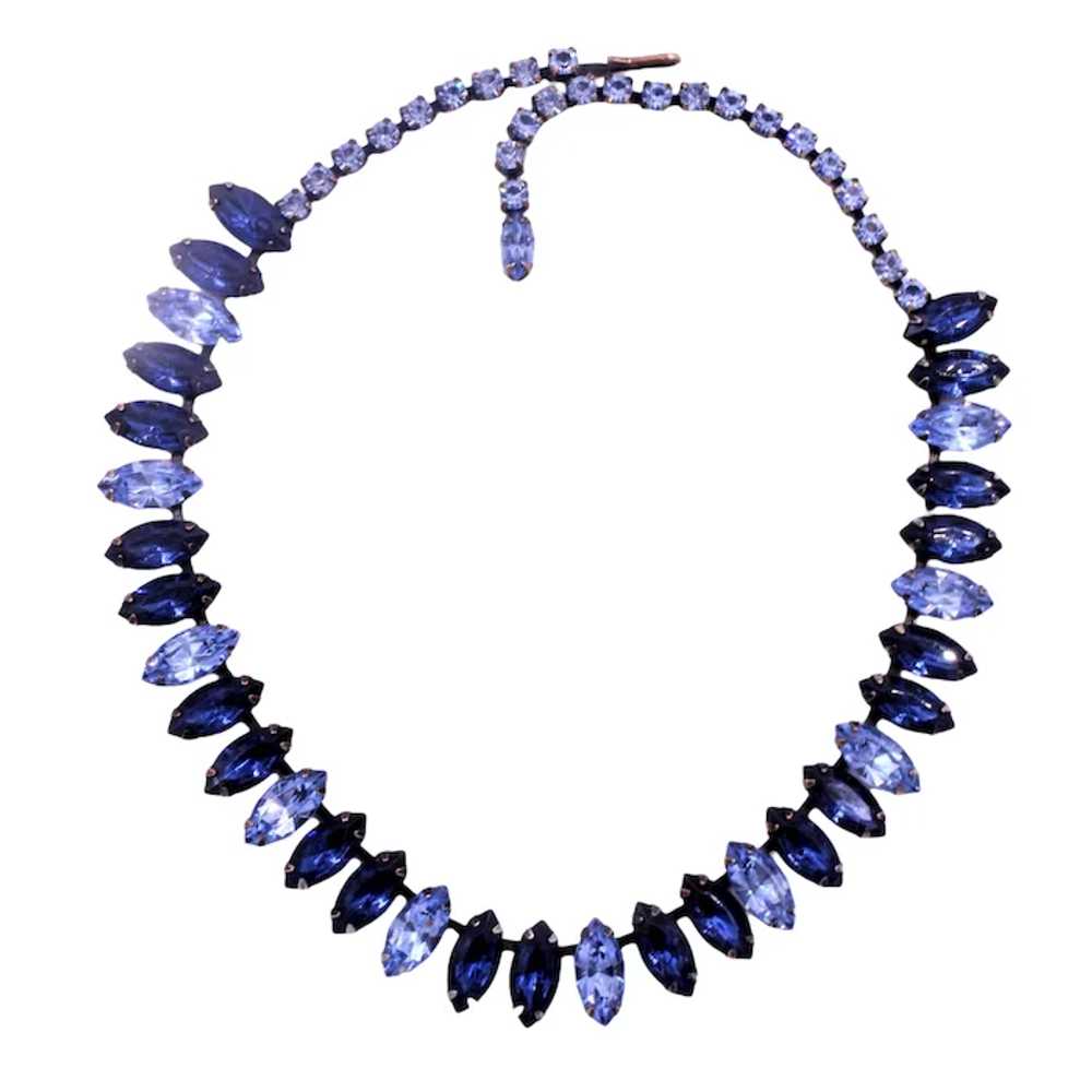 Necklace Flower Earrings Demi La Roco Sapphire Bl… - image 3