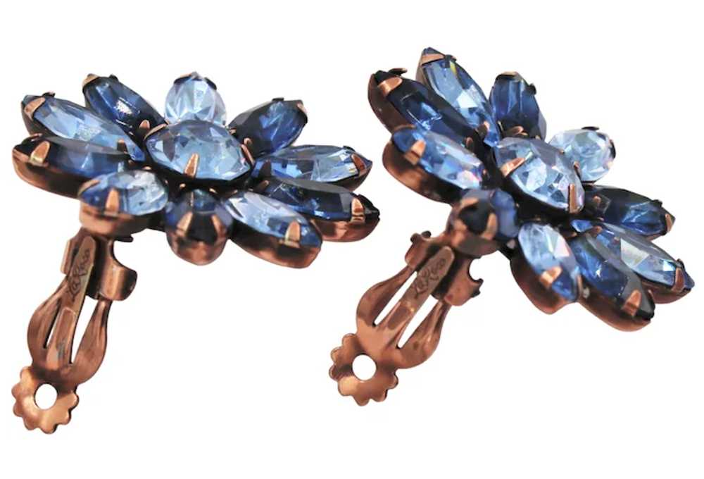 Necklace Flower Earrings Demi La Roco Sapphire Bl… - image 4