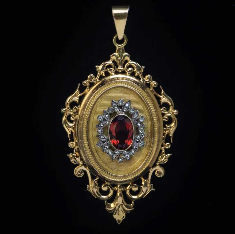 Renaissance Revival Antique French 18K Gold Locke… - image 5