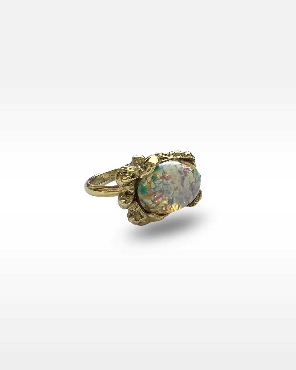 Vogue Faux Opal Ring - image 1