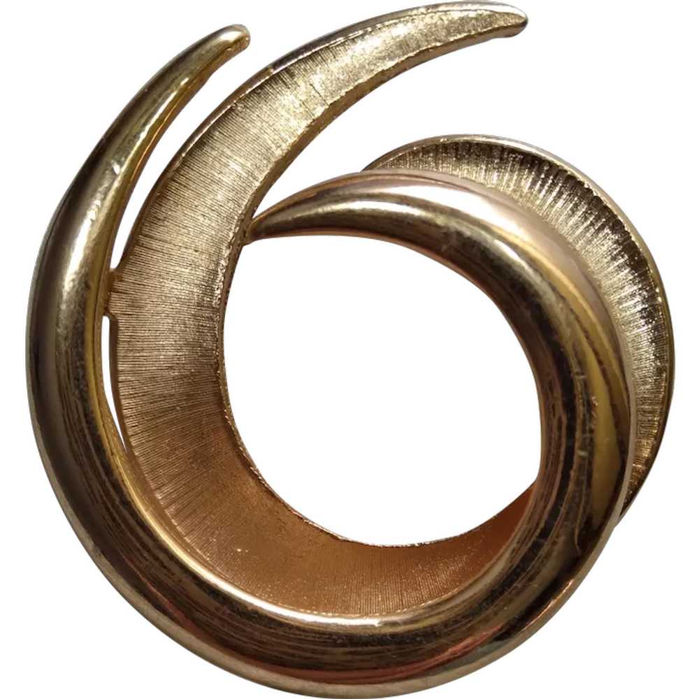 Lovely Swirl  Trifari  Brooch - image 1