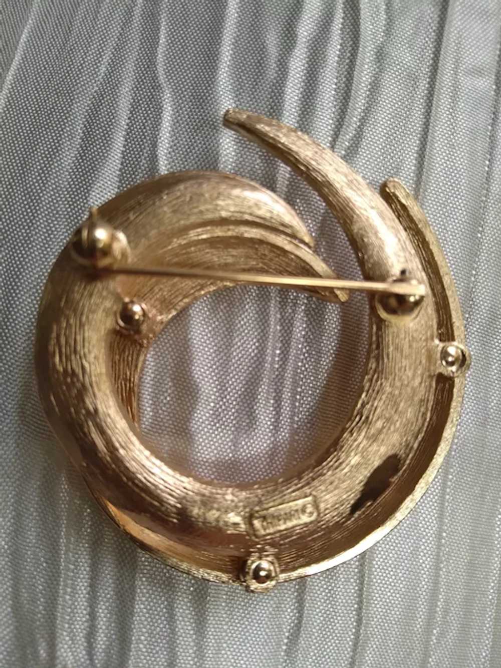 Lovely Swirl  Trifari  Brooch - image 2