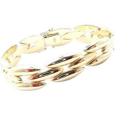 Authentic! Cartier Three-Row 18k Yellow Gold Gent… - image 1