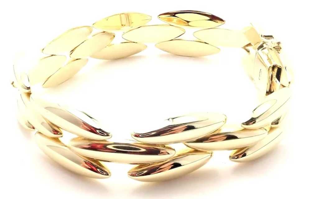 Authentic! Cartier Three-Row 18k Yellow Gold Gent… - image 3