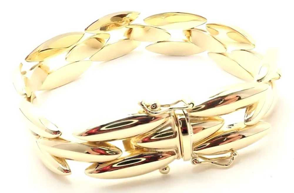 Authentic! Cartier Three-Row 18k Yellow Gold Gent… - image 5