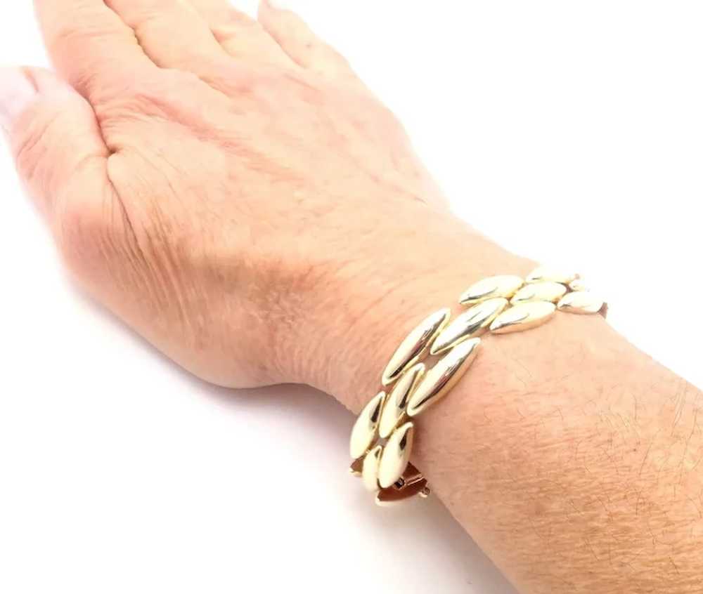 Authentic! Cartier Three-Row 18k Yellow Gold Gent… - image 8