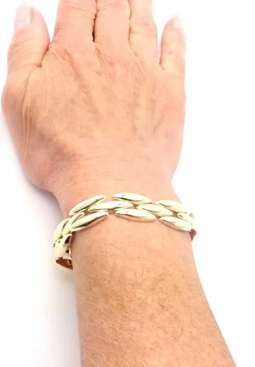 Authentic! Cartier Three-Row 18k Yellow Gold Gent… - image 9