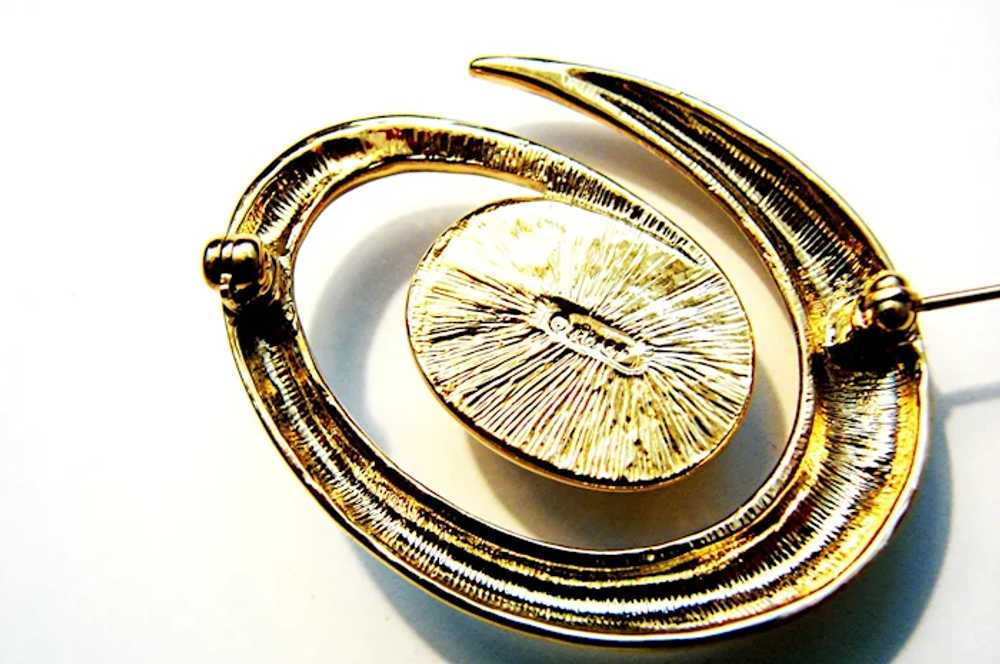 MONET Signed MODERNIST Style Pin Brooch -  Bright… - image 3