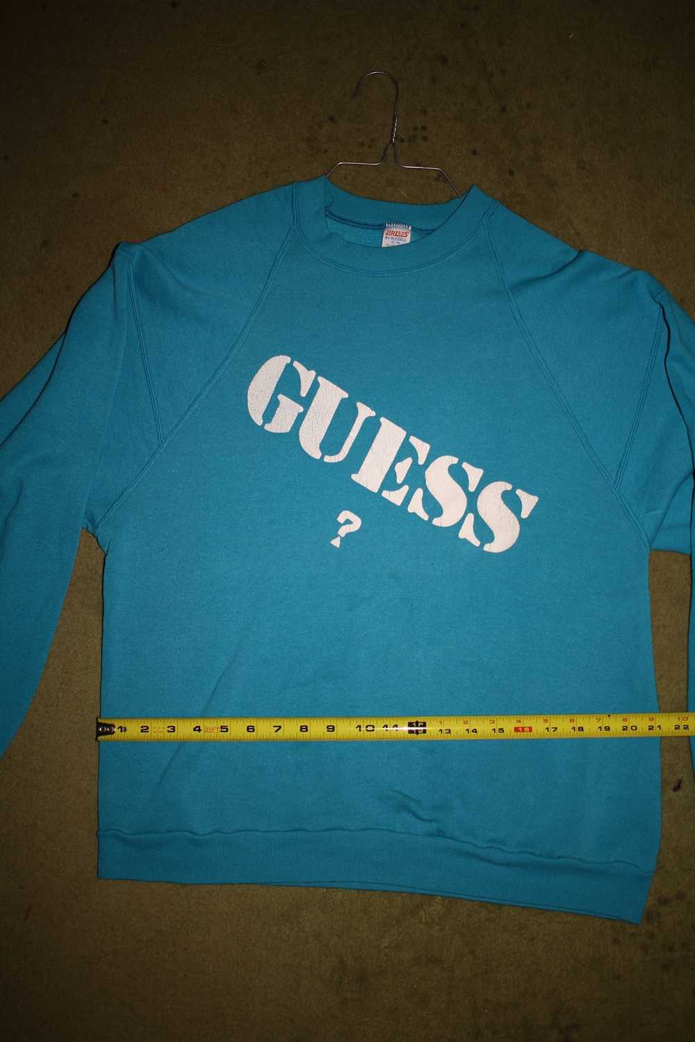 Guess × Vintage 90s Guess ? Sweatshirt (Turquoise) - image 5