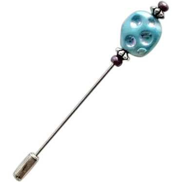 DAZZLING Venetian Art Glass Stick Pin, RARE 1930'… - image 1