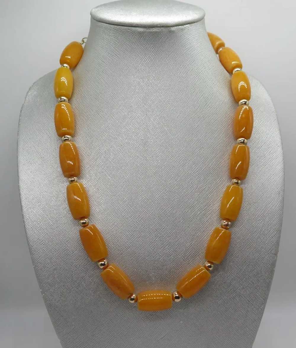 Huge Copal Amber Statement Necklace - image 7