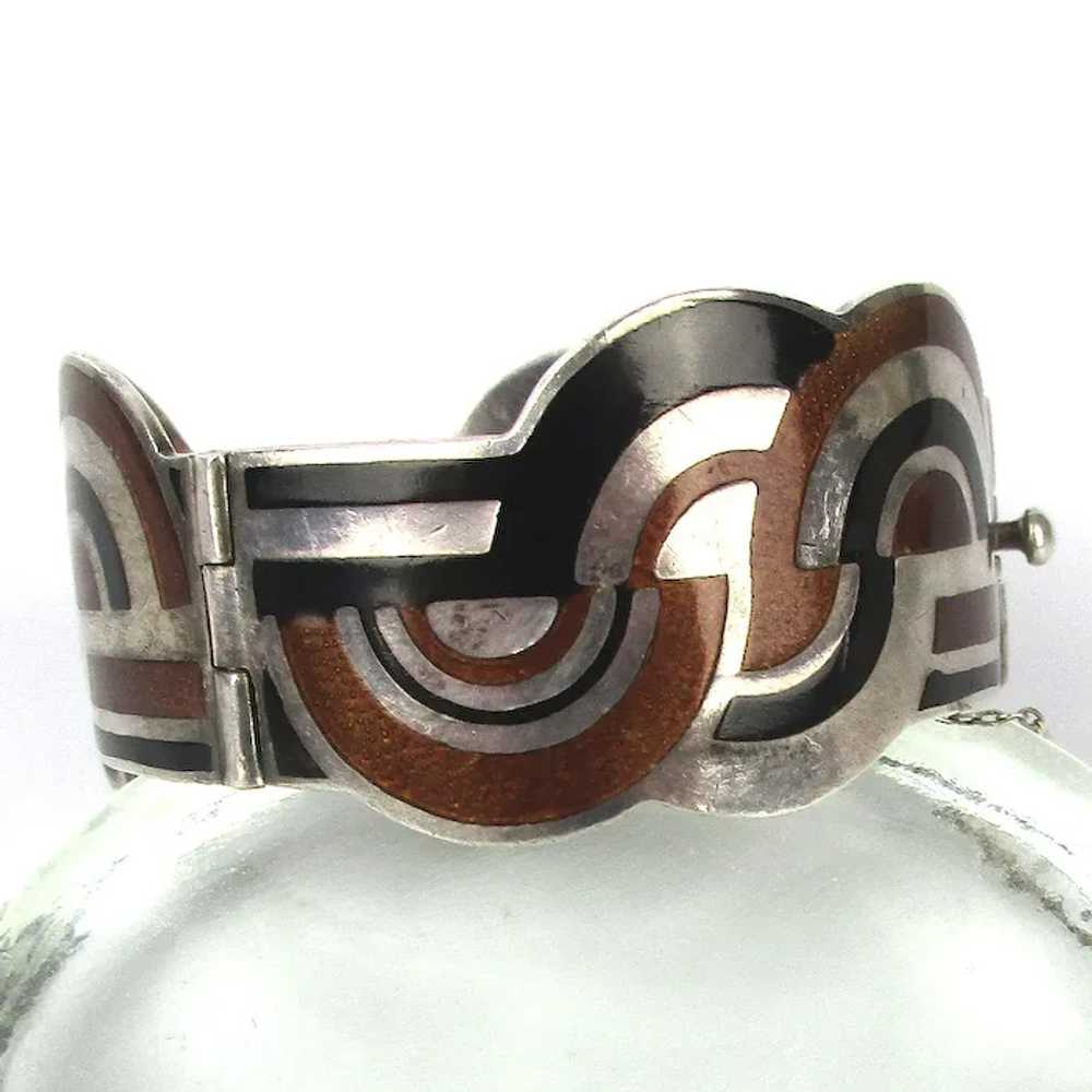 Margot de Taxco Mexican Enamel Sterling Silver Br… - image 10