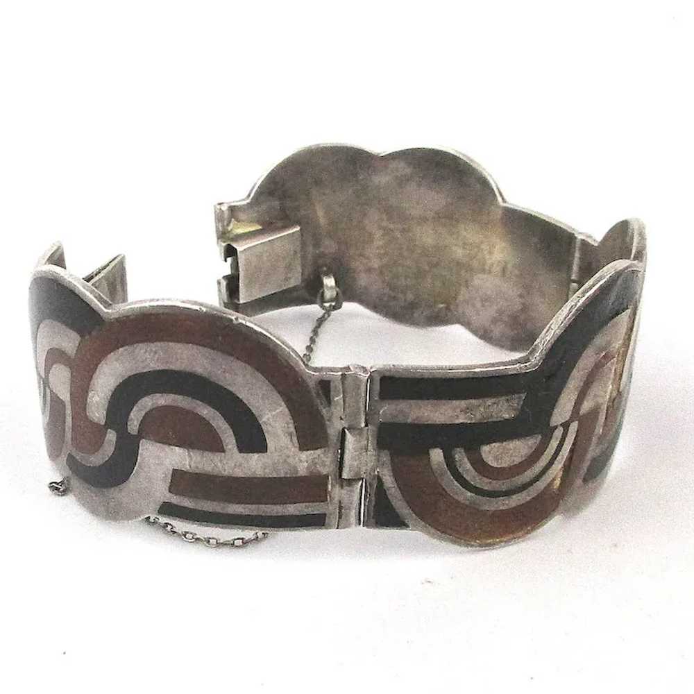 Margot de Taxco Mexican Enamel Sterling Silver Br… - image 9