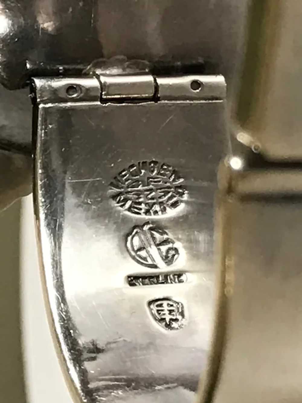 Mid Century Modern Mexican Silver Seahorse Bracel… - image 2