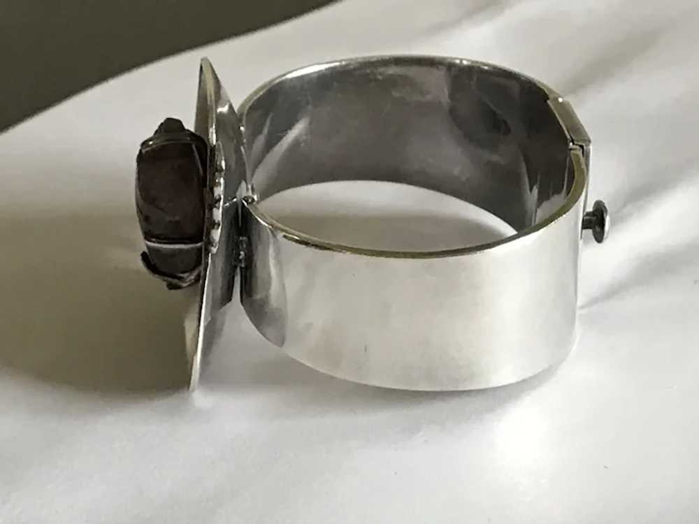 Mid Century Modern Mexican Silver Seahorse Bracel… - image 4